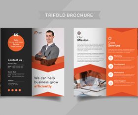 Company promotion trifold brochure vector