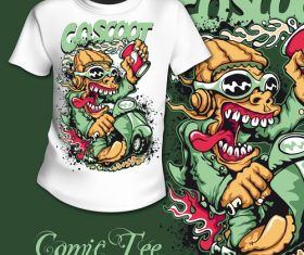 Coscoot t-shirt printing pattern design vector