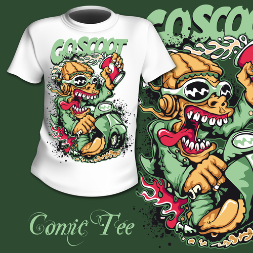 Coscoot t-shirt printing pattern design vector
