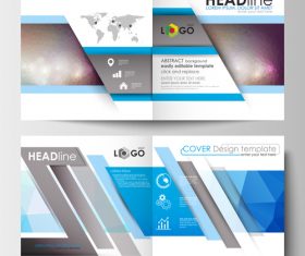 Cover design color gradient template vector