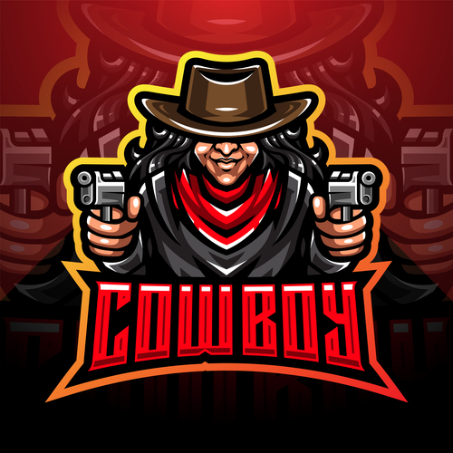 Cowboy game icon design vector