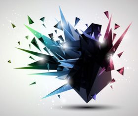 Cracked 3D background vector