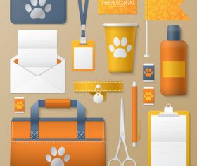 Creative business template with logo design vector