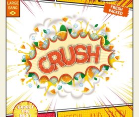 Crush comic bang vector