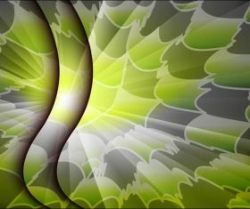 Curved green abstract background vector