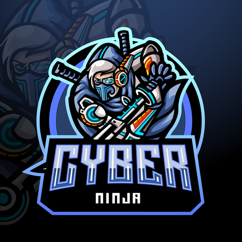 Cyger game mascot design vector