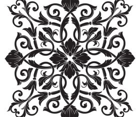 Damask decorative floral pattern vector