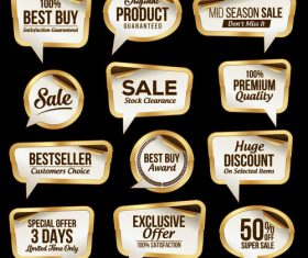Dialog box sale label sticker vector