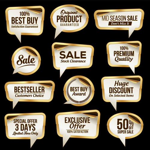 Dialog box sale label sticker vector