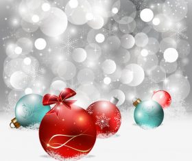 Different color Christmas balls vector