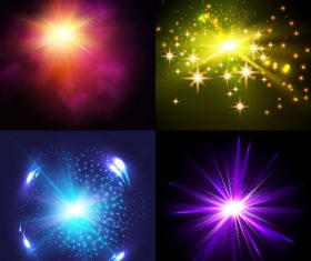 Different shiny light vector