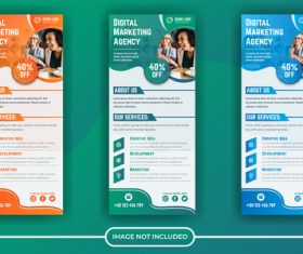 Digital marketing agency poster banner vector