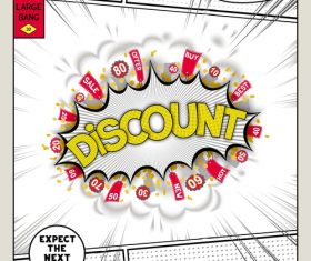 Discount comic bang vector