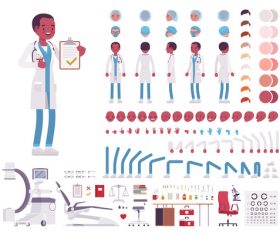 Doctor character cartoon design vector