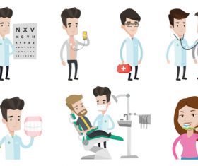 Doctors in various departments vector
