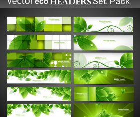Eco plant banner vector