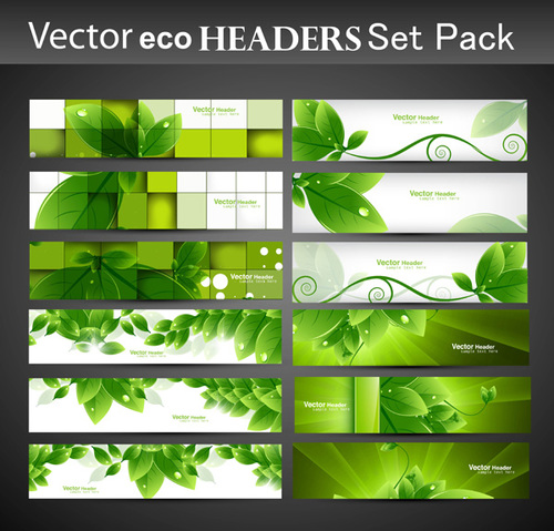 Eco plant banner vector