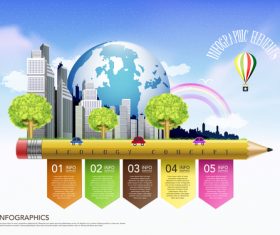 Ecology concept infographic vector