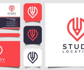 Education business card logo vector
