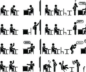 Education people pictograms vector