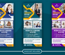 Education poster banner vector