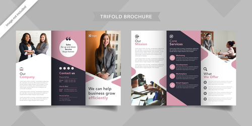 Efficient management of trifold brochure vector
