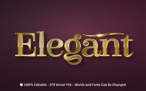 Elrgant 3d editable text style effect vector