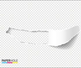 Empty realistic rolled up ripped paper background vector