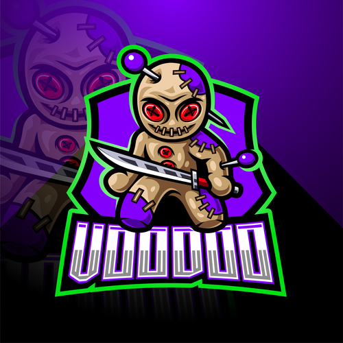 Evil voodoo game icon design vector
