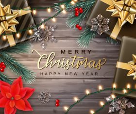 Exquisite christmas greeting card vector