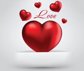 Exquisite valentines day greeting card vector