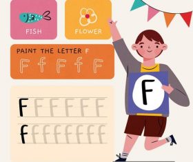 F letter word meaning and spelling vector