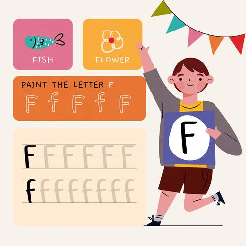 F letter word meaning and spelling vector