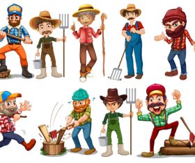 Farmer cartoon vector
