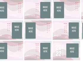 Fashion calendar 2021 vector