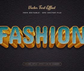Fashion embossed texture effect font text vector