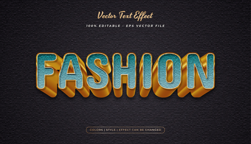 Fashion embossed texture effect font text vector