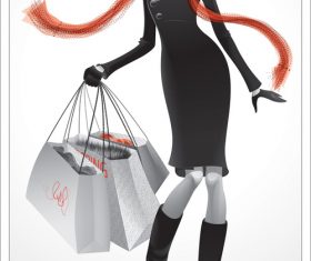 Fashion glamour girl vector