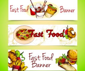 Fast food banner vector