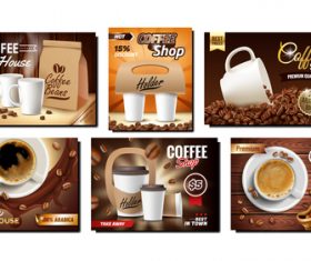 Featured coffee poster vector