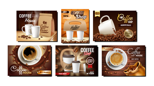 Featured coffee poster vector
