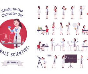 Female medical professor cartoon character vector