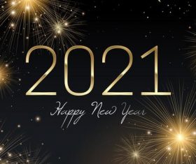 Fireworks new year 2021 vector