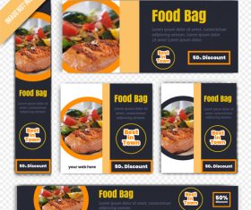 Food bag poster vecto