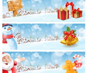 Frame christmas banner vector
