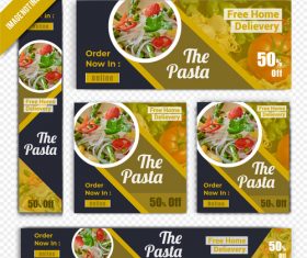 Free home delivery restaurant poster vector