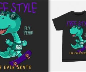 Freestyle and T-shirt printing design vector