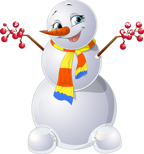 Funny snowman vector free download