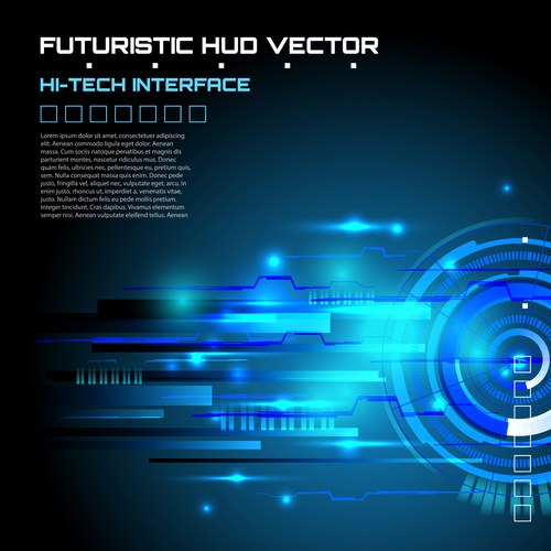 Futuristic huo abstract background vector