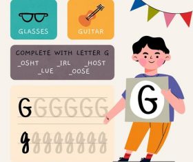 G letter word meaning and spelling vector